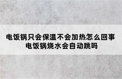 电饭锅只会保温不会加热怎么回事 电饭锅烧水会自动跳吗